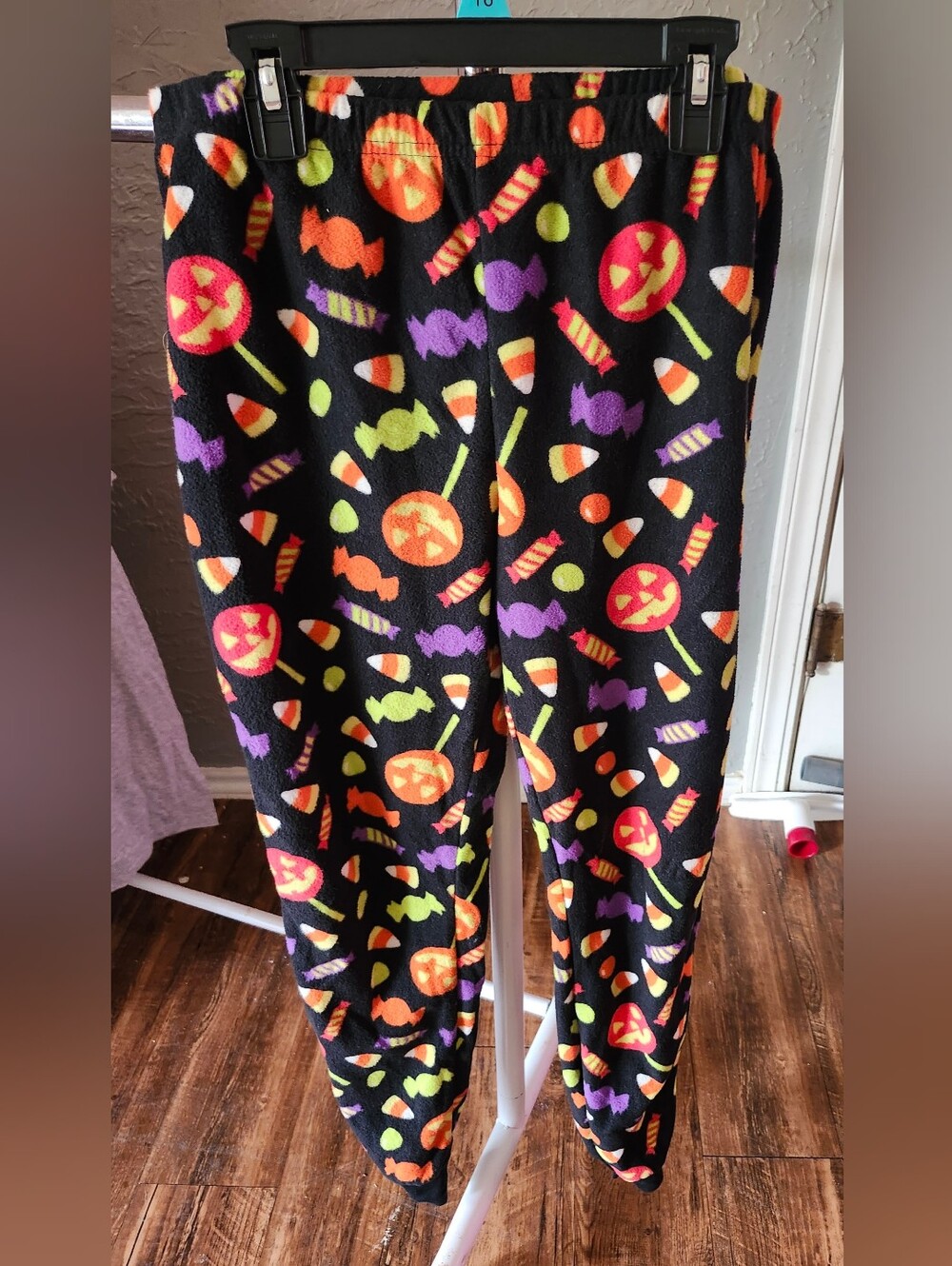 Halloween Candy Print Fleece Pajama Pants